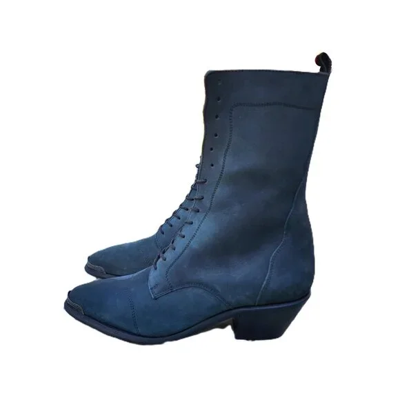 Dingo Victorian Festival Suede Lace Up Boots 7 - Picture 8 of 8